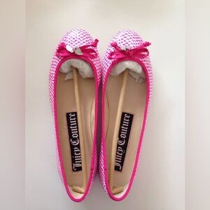 Juicy Couture Rickey pop pink snake print flats new 7.5